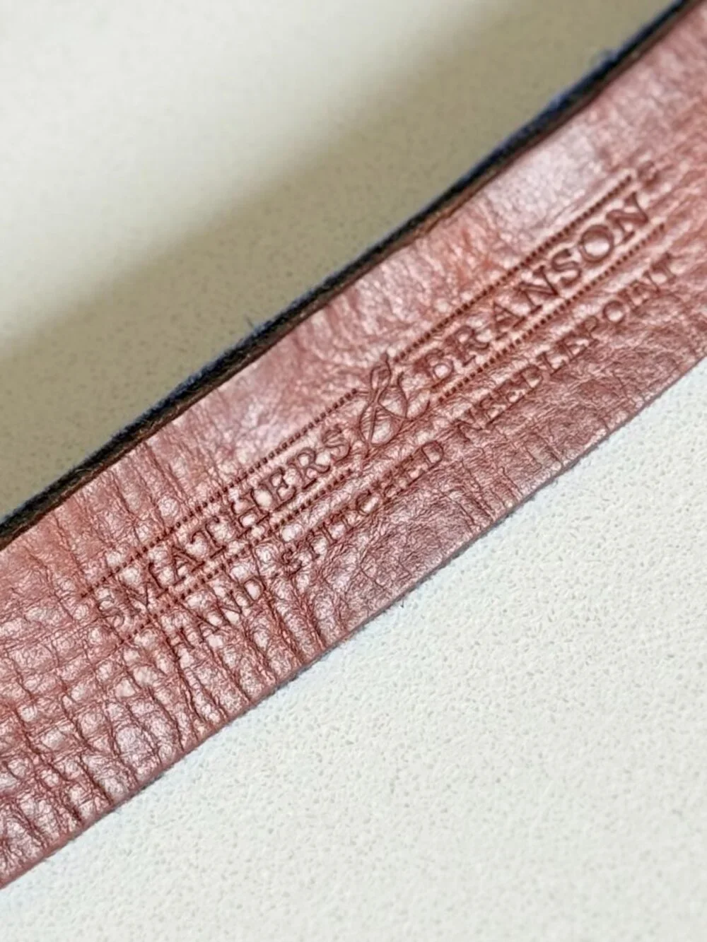 Smathers & Branson Southern Sportsman Belt Needlepoint Brown Leather 36